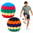 2x Handmade Juggling Footbag Bean Sack Balls - Assorted Colours