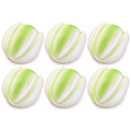 6x 8cm Crunchy Pistachio Nut Squishy Fidget Bulk Pack - ASMR Sensory Stress Relief Toy