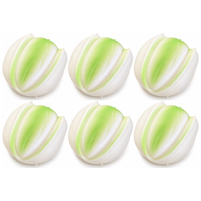 6x 8cm Crunchy Pistachio Nut Squishy Fidget Bulk Pack - ASMR Sensory Stress Relief Toy