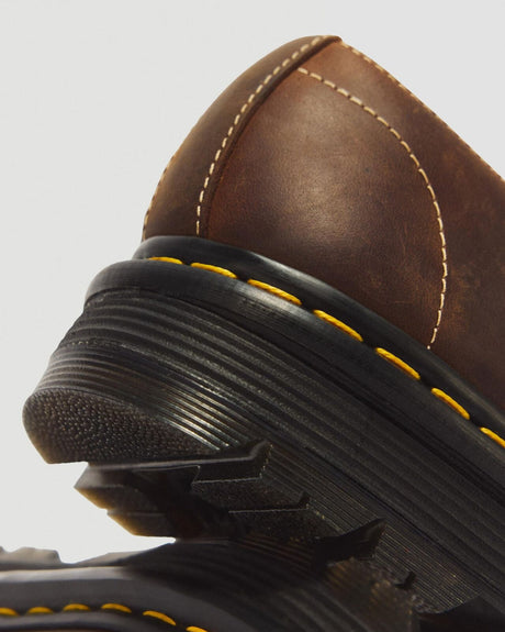Dr. Martens Zebzag Crazy Horse Leather Mary Jane Sandals - Dark Brown (Unisex Shoes)