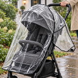 Universal Rain Cover for Prams & Strollers - Clear (Waterproof Weather Shield)