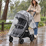 Universal Rain Cover for Prams & Strollers - Clear (Waterproof Weather Shield)