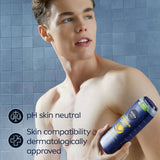 NIVEA Men Power Fresh 3-in-1 Shower Gel Body Face Hair 500ml 24H Fresh Effect