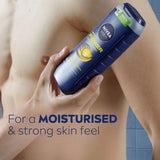 NIVEA Men Power Fresh 3-in-1 Shower Gel Body Face Hair 500ml 24H Fresh Effect