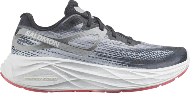 Salomon Womens Aero Glide Sneakers Shoes in Black/Alloy/Tea Rose
