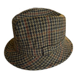 Failsworth Clansman Tweed Trilby Hat - Brown Houndstooth (Made in UK)