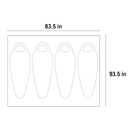 KELTY Rumpus 4 Person Tent Footprint Ground Sheet Mat for Camping 