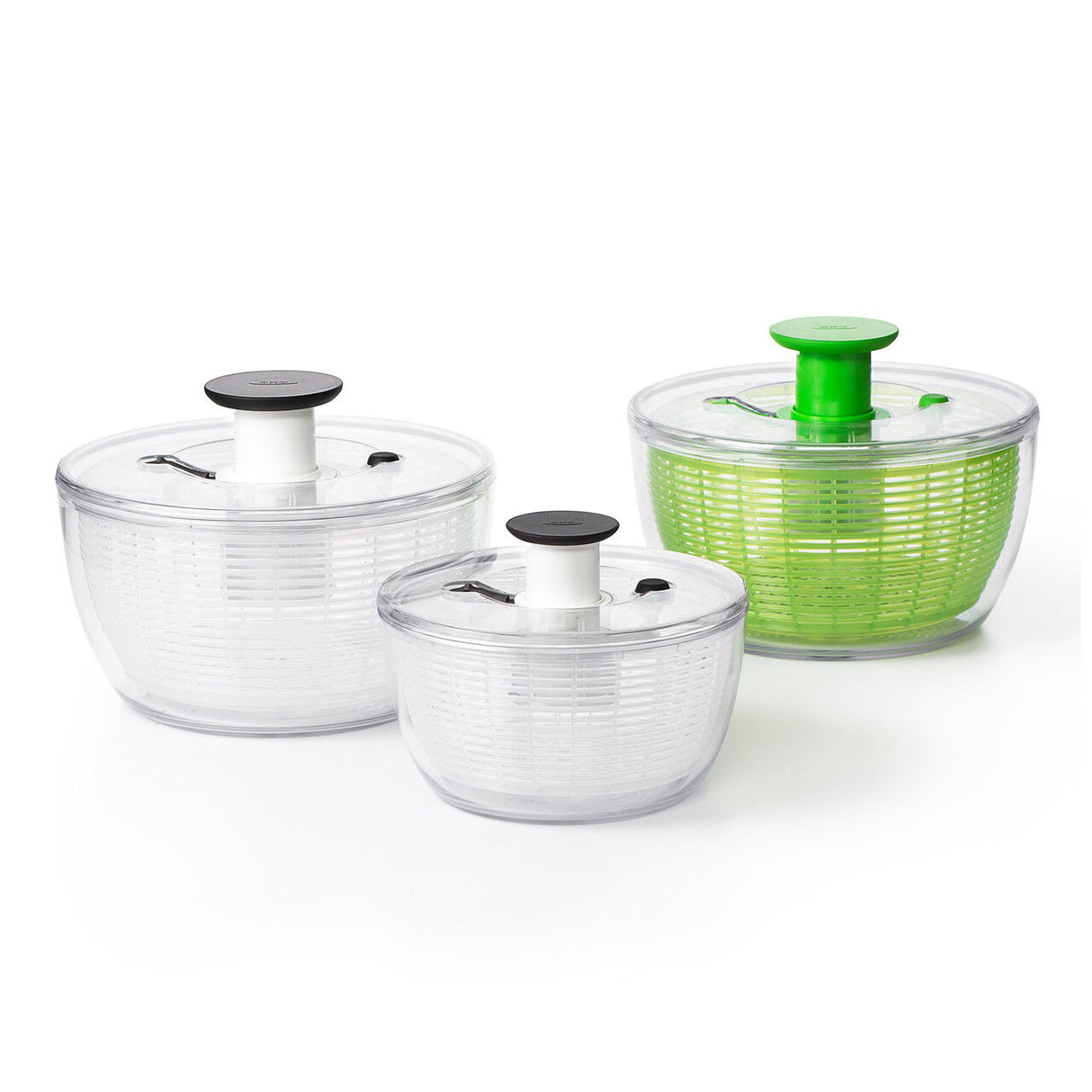 OXO Good Grips Salad Spinner 4.0 – One-Hand Pump Brake Bowl Lettuce Dryer BPA-Free Dishwasher Safe