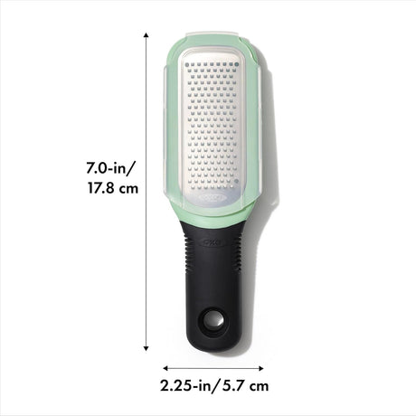 OXO Good Grips Etched Ginger and Garlic Grater 25.65 cm*9.4 cm*9.65cm Green