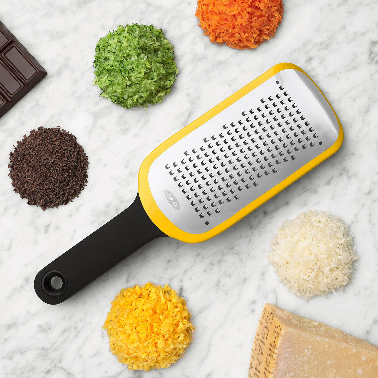 OXO Good Grips Medium Grater – Etched Stainless Steel Blade Non-Slip Handle for Cheese Vegetables Citrus
