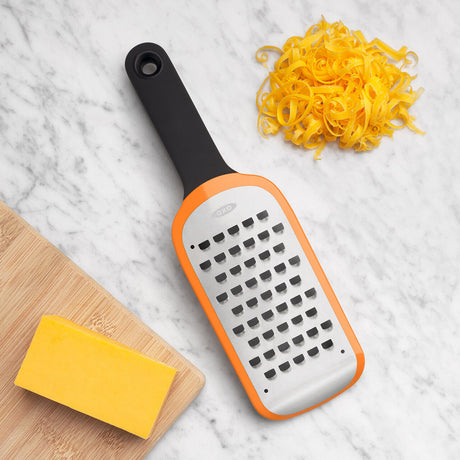 OXO Good Grips Coarse Grater – Etched Stainless Steel Blade Soft Grip for Cheese Vegetables Chocolate