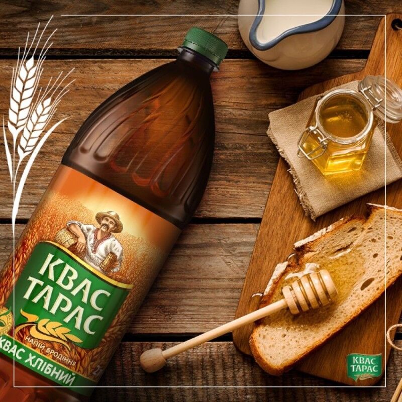 6x 2.0L Kvas Taras Non-Alcoholic Malt Bread Drink (12 Litres Total) Kvass