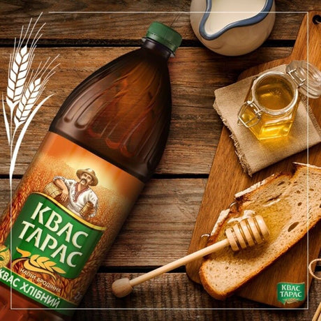 6x 2.0L Kvas Taras Non-Alcoholic Malt Bread Drink (12 Litres Total) Kvass