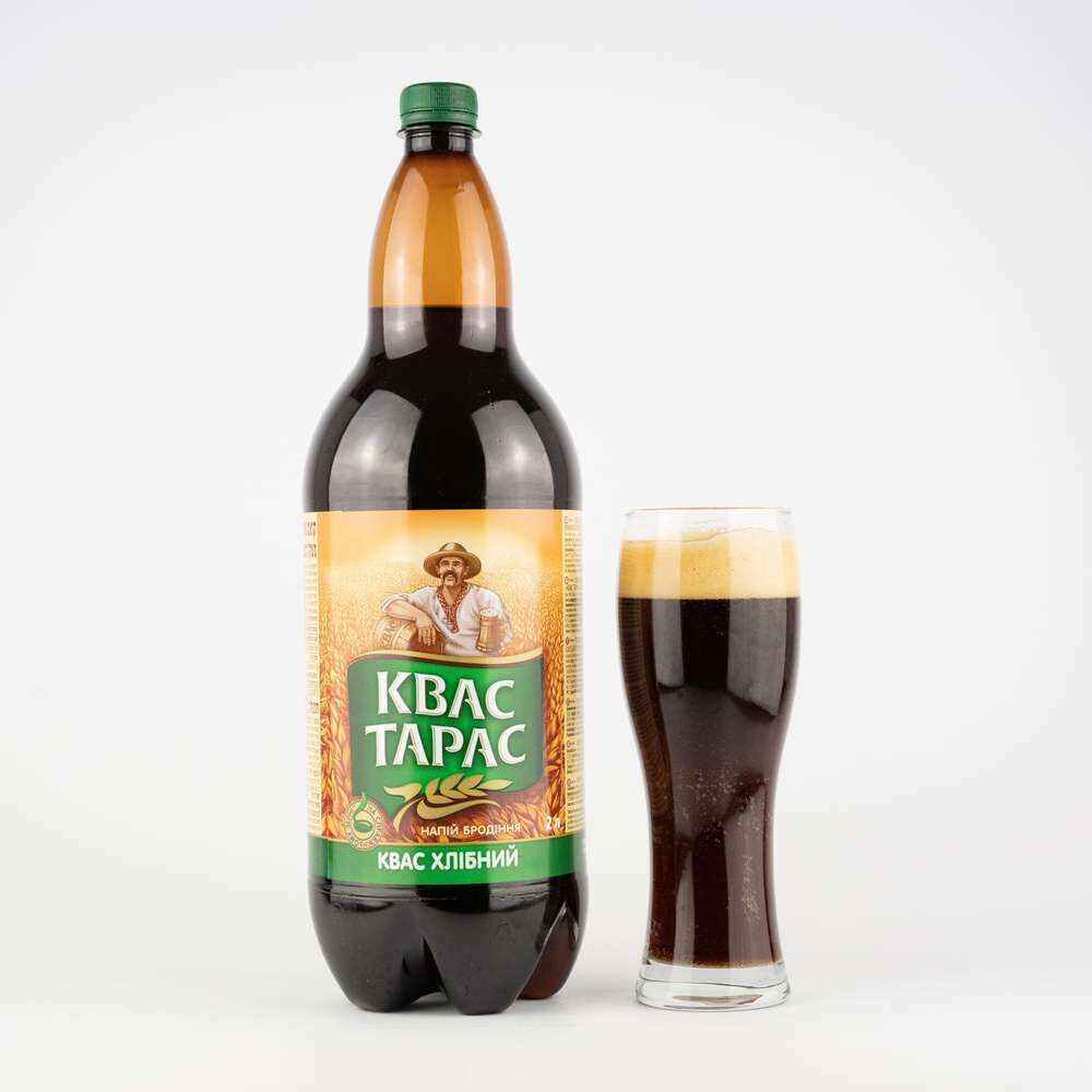 6x 2.0L Kvas Taras Non-Alcoholic Malt Bread Drink (12 Litres Total) Kvass