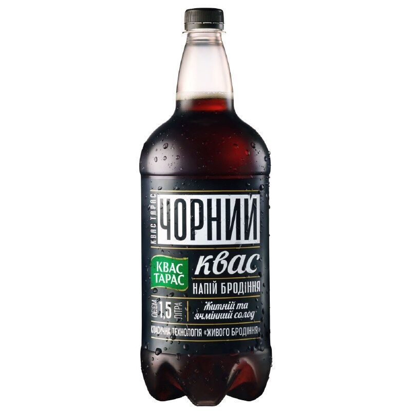 6x 1.5L Kvas Taras Dark Non-Alcoholic Malt Bread Drink (9 Litres Total) Kvass