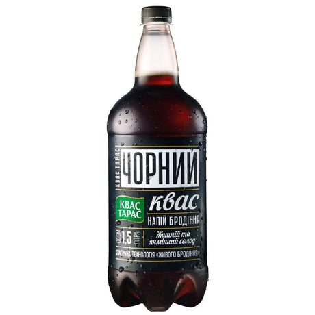6x 1.5L Kvas Taras Dark Non-Alcoholic Malt Bread Drink (9 Litres Total) Kvass