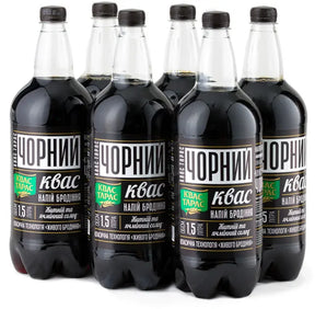 6x 1.5L Kvas Taras Kvass Dark Malt Bread Drink (9 Litres Total)