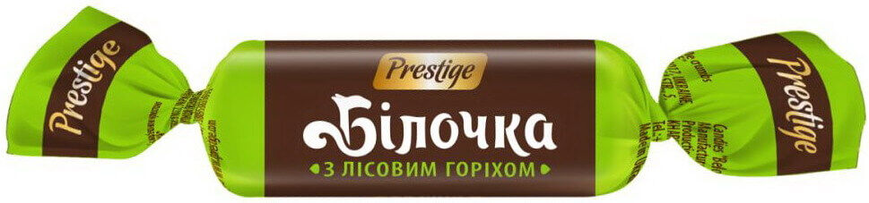 1.4kg Prestige Bilochka Chocolates w/ Hazelnut (Belochka Tsukerki) - 1 Bulk Box (Product of Ukraine)