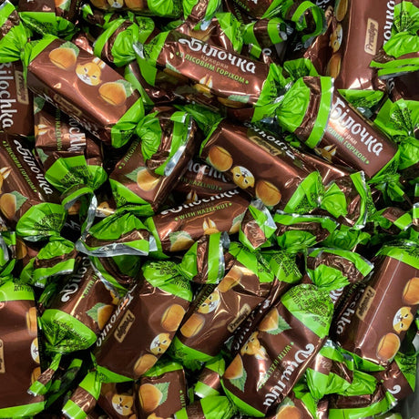 1.4kg Prestige Bilochka w/ Hazelnut Tsukerki Belochka Chocolate Candies - 1 Box (Product of Ukraine)
