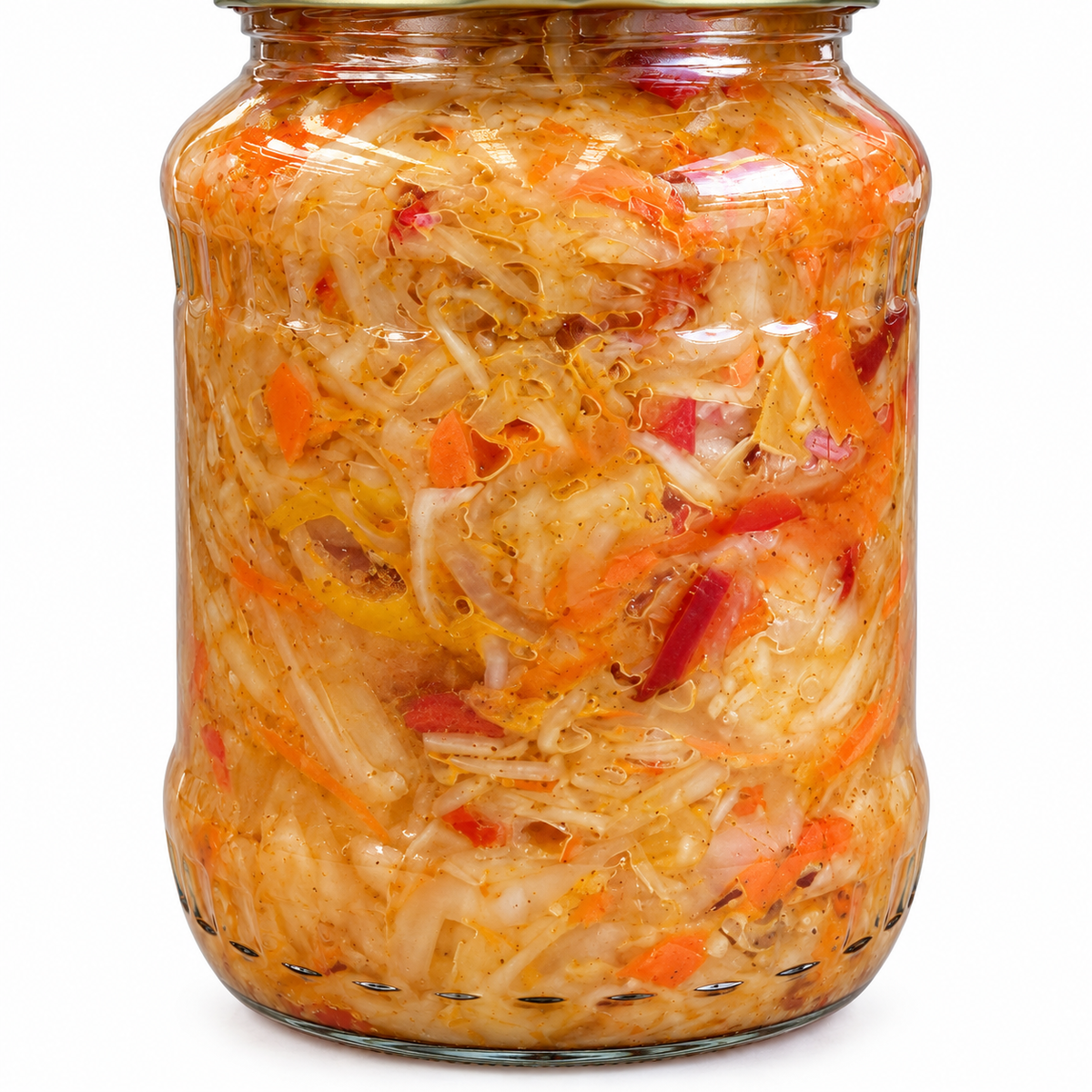 660g "Bilotserkivsky" Cabbage Salad Pickled Kapusta & Vegetables in Glass Jar - Product of Ukraine