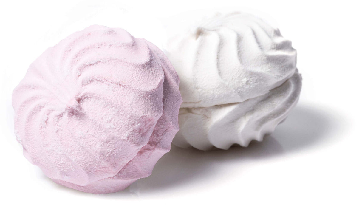 250g Prestige Zephyr Soft Marshmallow Meringue - Strawberry & Cream White/Pink (1 Box of 5 Zefir) - Product of Ukraine