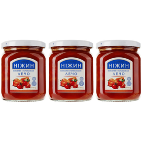 3x 450g Ukrainian Roasted Capsicum Peppers & Tomato Relish Spread (Lecho) - Bulk Pack