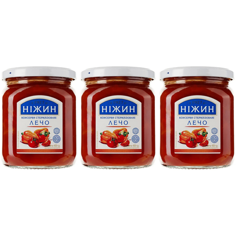 3x 450g Ukrainian Roasted Capsicum Peppers & Tomato Relish Spread (Lecho) - Bulk Pack