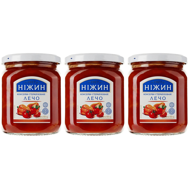 3x 450g Ukrainian Roasted Capsicum Peppers & Tomato Relish Spread (Lecho) - Bulk Pack