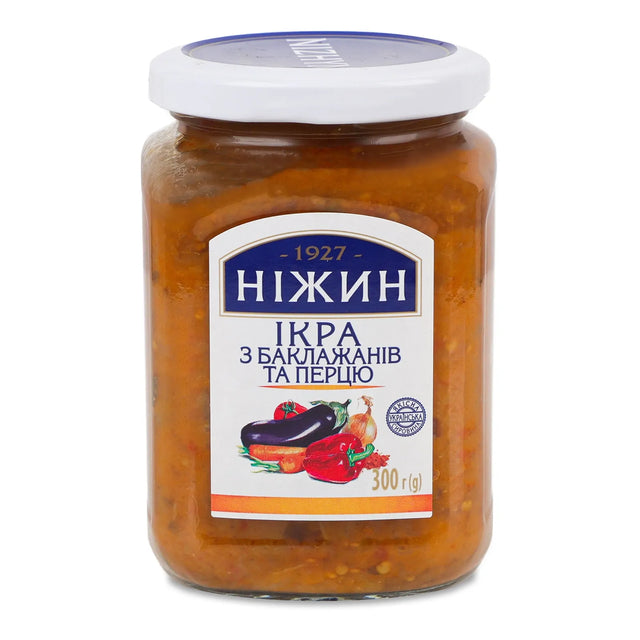 450g Ukrainian Roasted Eggplant Relish Spread in Adjika Sauce (Baklazhany v Adzhytsi)
