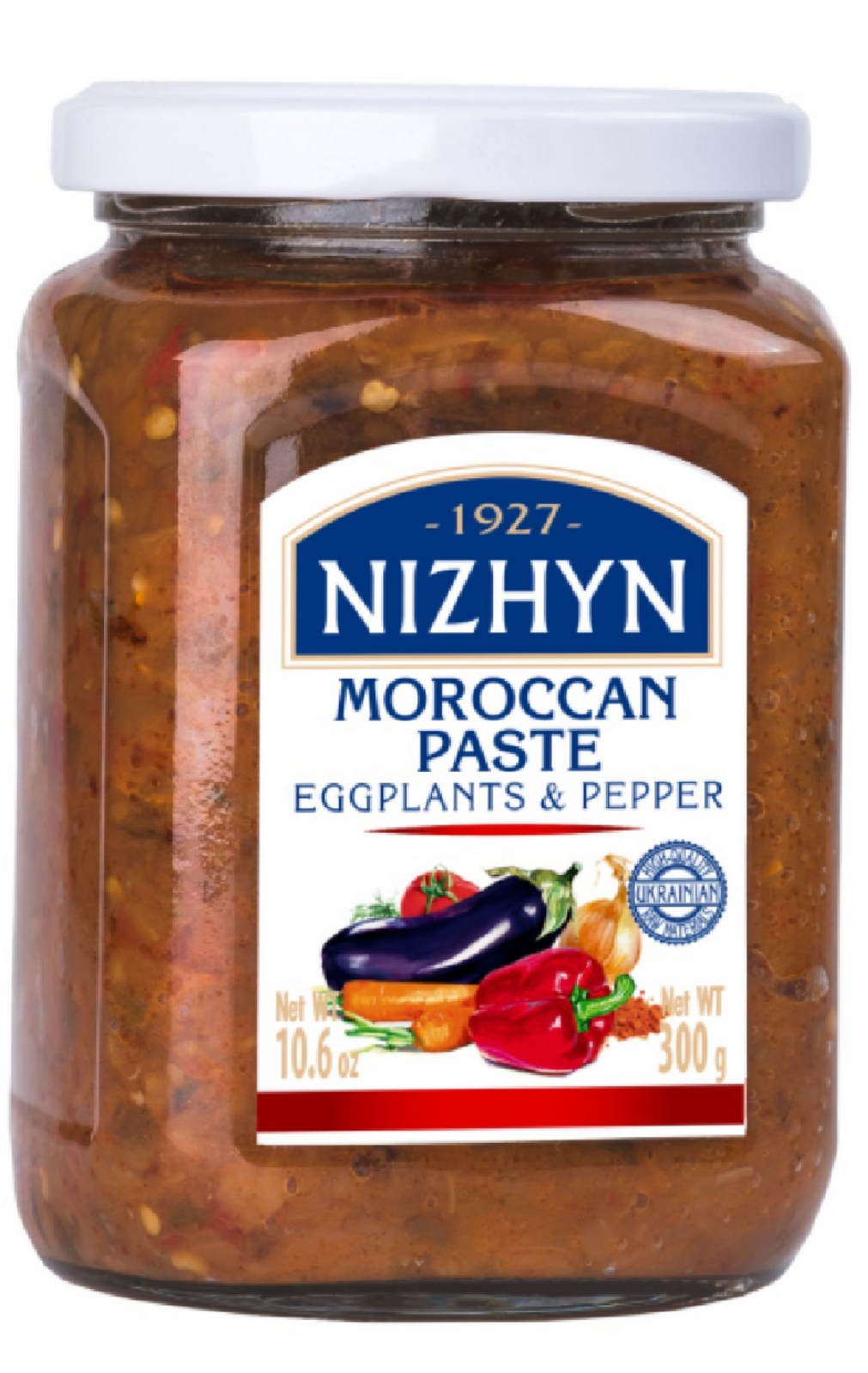 450g Ukrainian Roasted Eggplant Relish Spread in Adjika Sauce (Baklazhany v Adzhytsi)