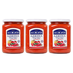 3x Nizhyn 300g Ukrainian Hot Adjika Pack - Product of Ukraine