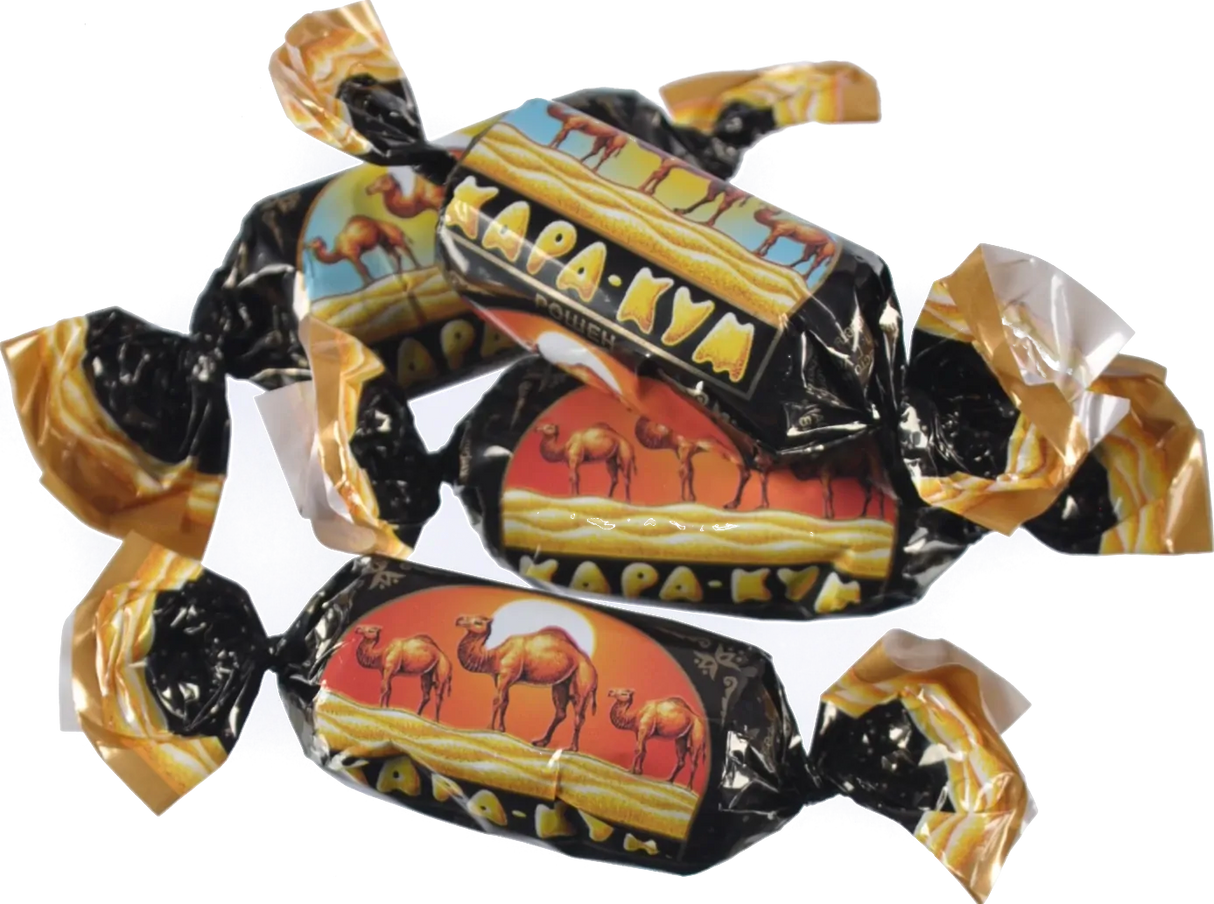 ROSHEN 1kg Kara-Kum Chocolate Pralines (Almonds & Hazelnut Filling) Tsukerki - Made in Ukraine