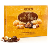 ROSHEN 176g Box of Kyiv Vechirny Chocolate Pralines Tsukerki - Product of Ukraine