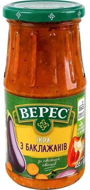 VERES 435g Ukrainian Roasted Eggplant Caviar Paste - Baklazhanovaya Ikra Spread