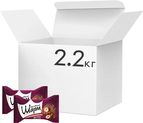 2.2kg AVK Royal Charm Tsukerki Candies w/ Whole Hazelnut & Chocolate Cream Korolivsky Sharm - Product of Ukraine