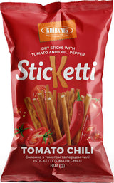 5x 80g Kyiv Khlib "Solomka" Dry Bread Sticks w/ Tomato & Chili Pepper Sticketti (Product of Ukraine)