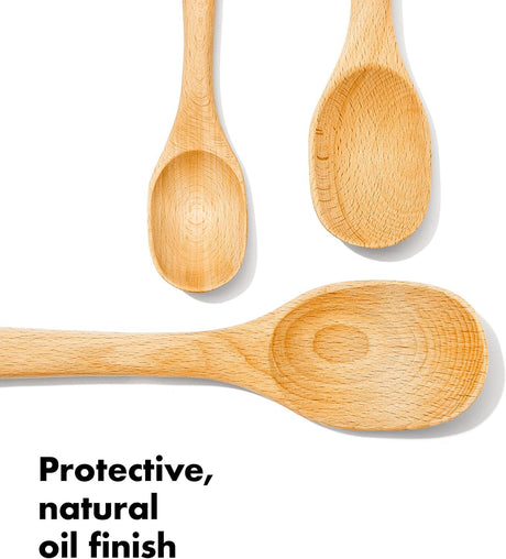 OXO Good Grips 3 Piece Wooden Cooking Spoon Set