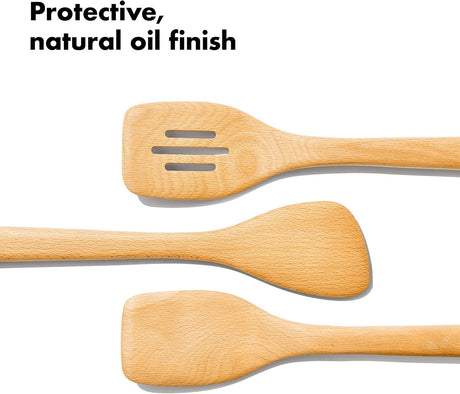 OXO Good Grips 3 Piece Wooden Cooking Turner Set