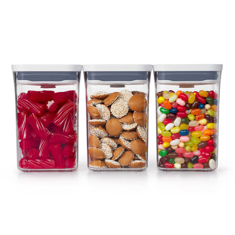 OXO Good Grips POP 2.0 3-Piece Airtight Container Set – BPA-Free, Stackable, Dishwasher Safe