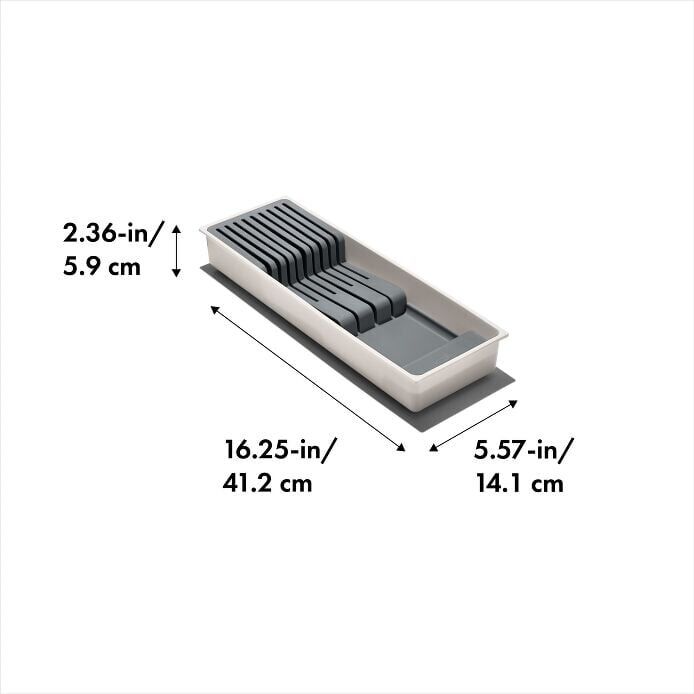 OXO GG Knife Drawer Organiser Compact Tray Holds 9 Knives Non-Slip Removable Insert