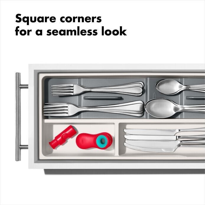 OXO GG Utensil Drawer Organiser Compact Kitchen Tray Non-Slip Cutlery Storage