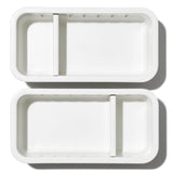 OXO 2PC Adjustable Drawer Bin Set – Expandable Storage Organizer Divider Kitchen Home