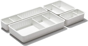 Oxo Good Grips 4pc Adjustable Drawer Divider Storage Trays  Bin Set - White
