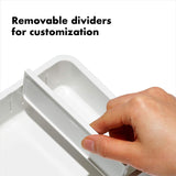 Oxo Good Grips 4pc Adjustable Drawer Divider Storage Trays  Bin Set - White