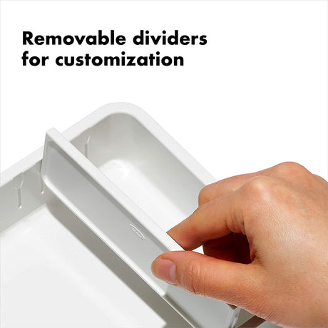 Oxo Good Grips 4pc Adjustable Drawer Divider Storage Trays  Bin Set - White