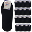 48 Pairs No Show Cotton Socks Bulk Pack - Black (Non Slip Low Cut Invisible Footlet Socks)