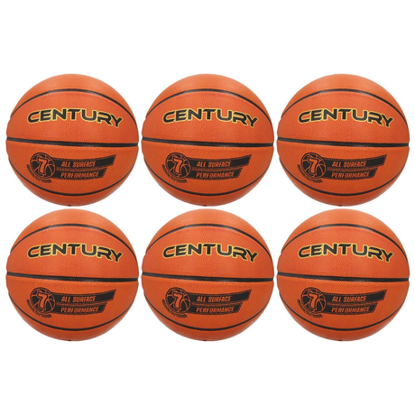 6x Century All-Surface Laminated Basketball Bulk Pack - Size 7 (Indoor & Outdoor)
