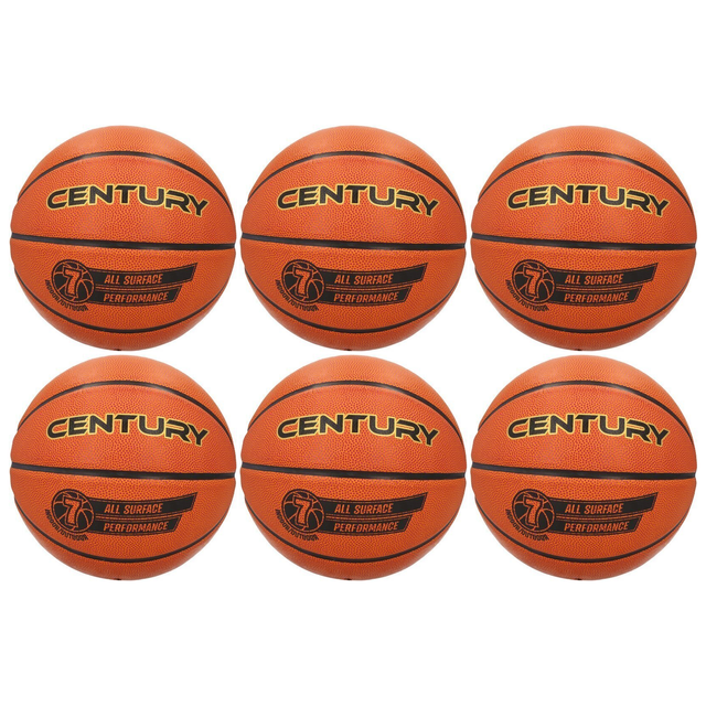 6x Century All-Surface Laminated Basketball Bulk Pack - Size 7 (Indoor & Outdoor)