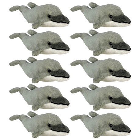 10x Bocchetta 15cm Mini Dolphin Plush Toy Bulk Pack (Stuffed Animal Sea Life Keyring Gift)