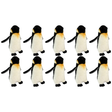 10x Bocchetta 15cm Mini Emperor Penguin Plush Toy Bulk Pack (Stuffed Animal Sea Life Keyring Gift)